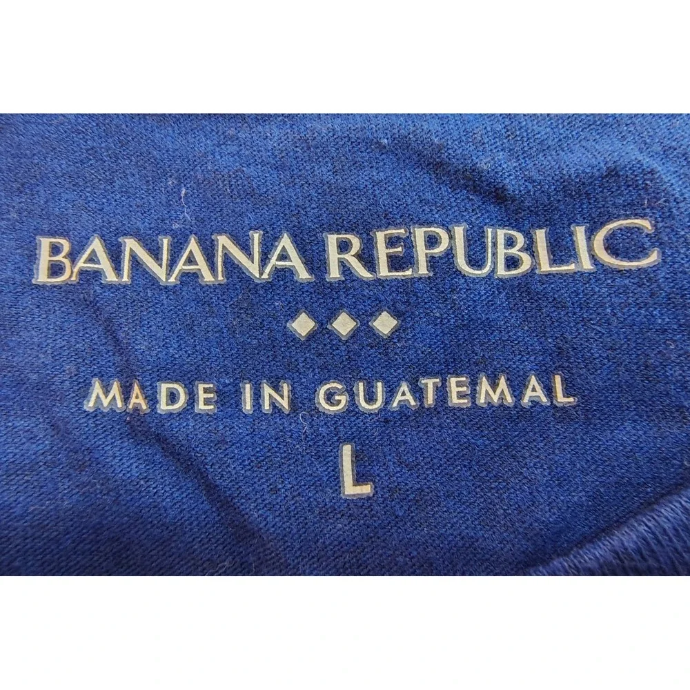 Banana Republic Mens Blue Off-Road Vehicle Graphic T-Shirt Large L Cotton Blend